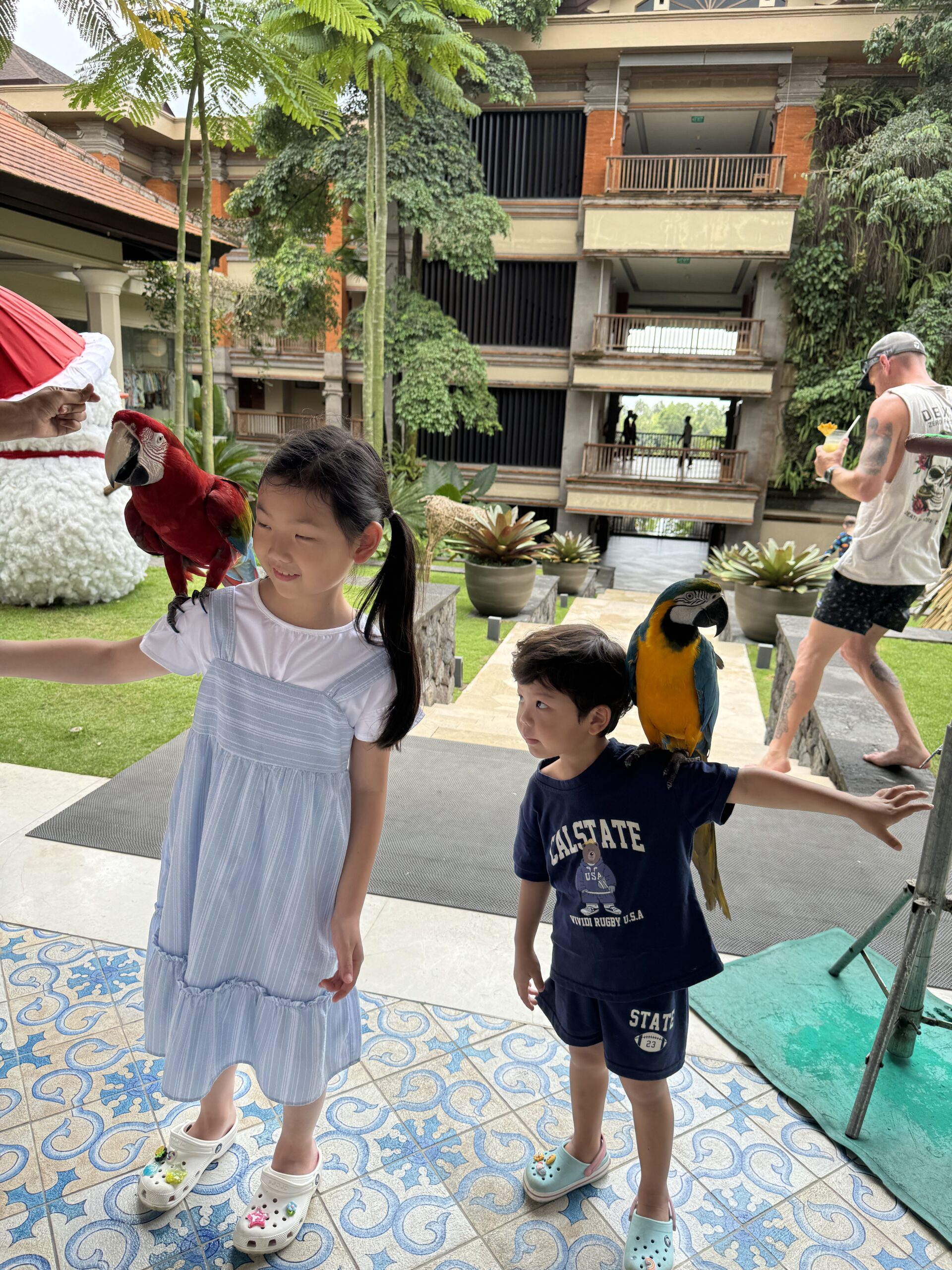 파드마 리조트 앵무새와 사진