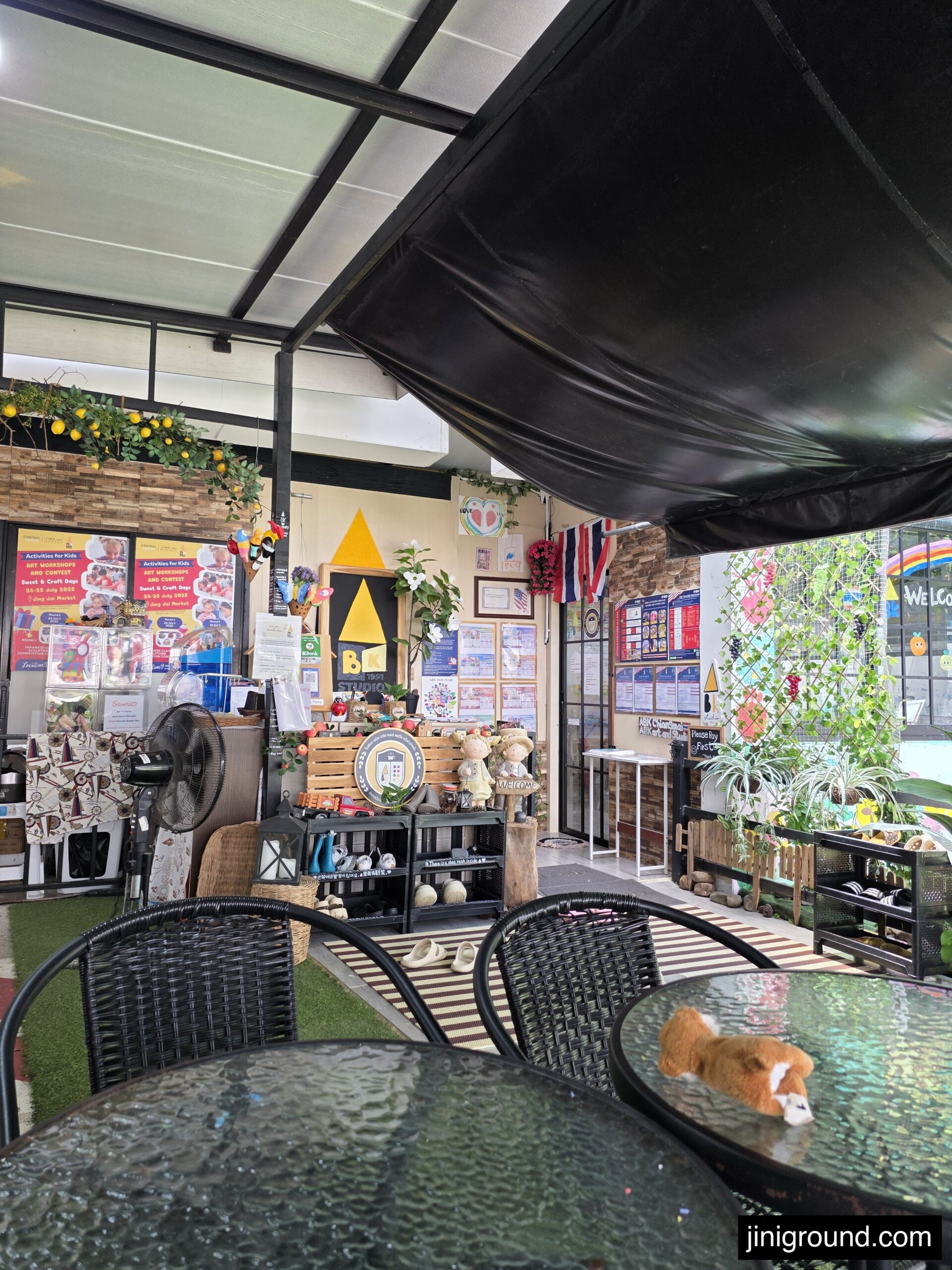 colorful interior of ABK Art and Studio kids activity space in Chiang Mai