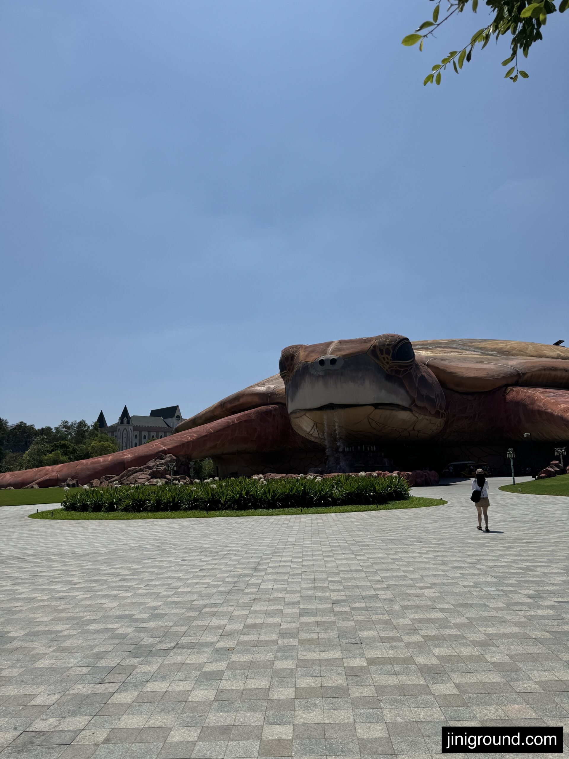 Women wearing clear plastic rain ponchos on VinWonders water park rides
